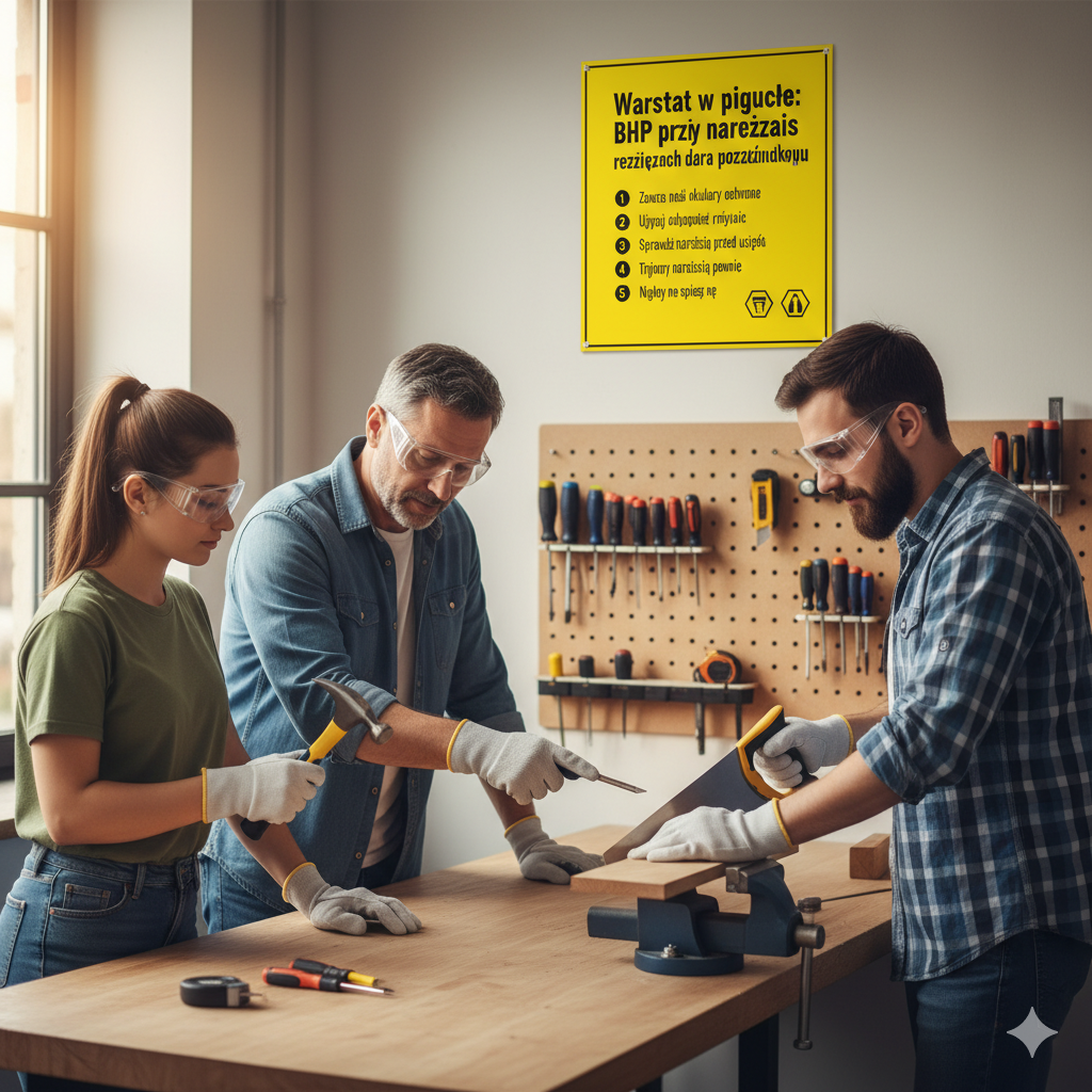 BHP przy narzędziach ręcznych: bezpieczne nawyki dla początkujących